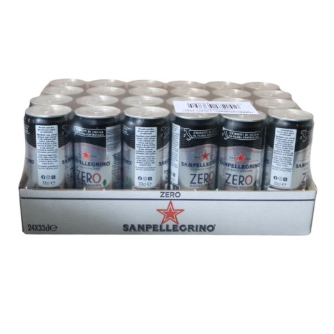 Zestaw SAN PELLEGRINO Chino Włoski Napój Puszka BEZ CUKRU 330ml x24 szt.